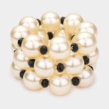 Load image into Gallery viewer, Cream 3PCS  Chunky Pearl Stretch Multilayered Bracelets
