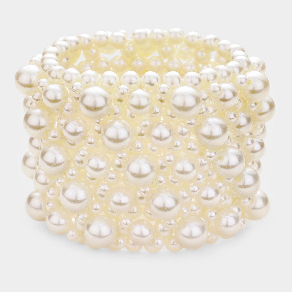 Cream 
Pearl Stretch Bracelet