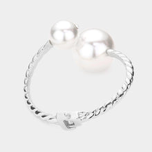 Load image into Gallery viewer, White Pearl Hinged Bracelet
