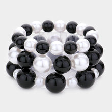 Load image into Gallery viewer, White 3PCS  Pearl Strand Stretch Bracelets
