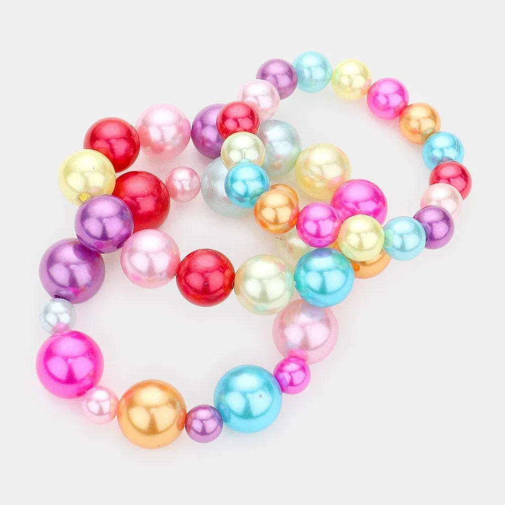 3PCS - Pearl Strand Stretch Bracelets - Jewelry Store by Erik Rayo