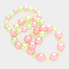 Load image into Gallery viewer, Pink 3PCS - Pearl Strand Stretch Bracelets
