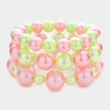 Load image into Gallery viewer, Pink 3PCS - Pearl Strand Stretch Bracelets
