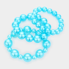 Load image into Gallery viewer, Turquoise 3PCS - Pearl Strand Stretch Bracelets
