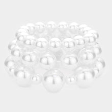 Load image into Gallery viewer, White 3PCS - Pearl Strand Stretch Bracelets
