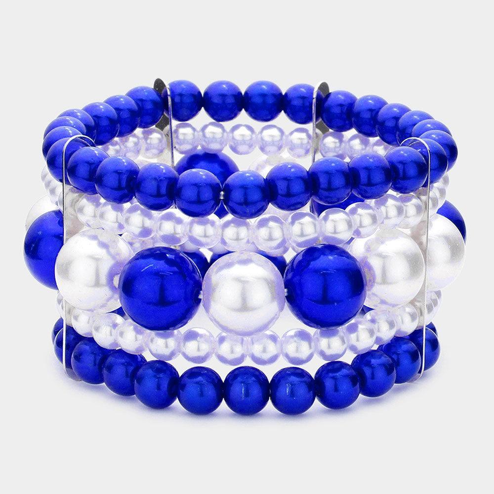 Blue Pearl Stretch Bracelet - Jewelry Store by Erik Rayo