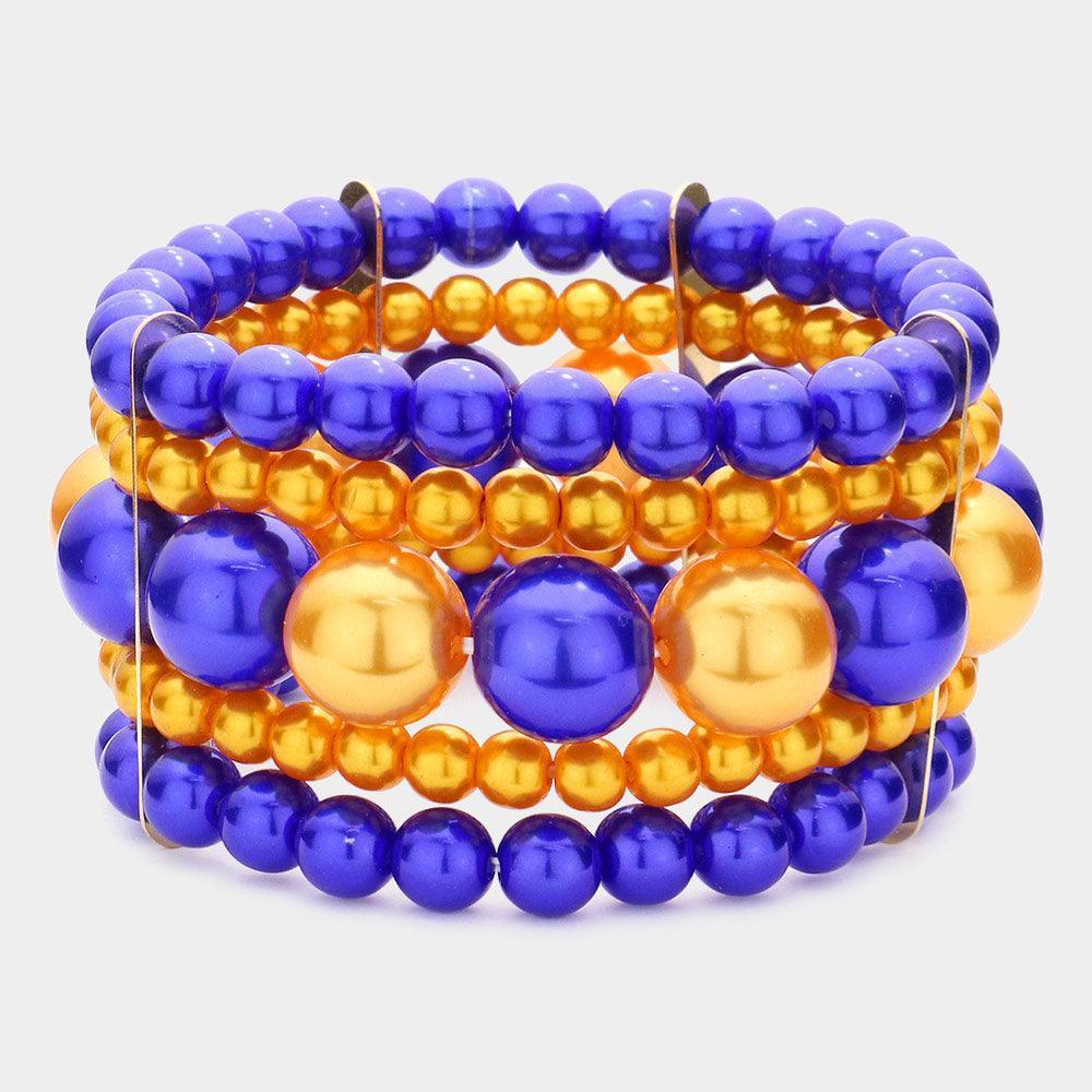 Yellow Pearl Stretch Bracelet - Jewelry Store by Erik Rayo