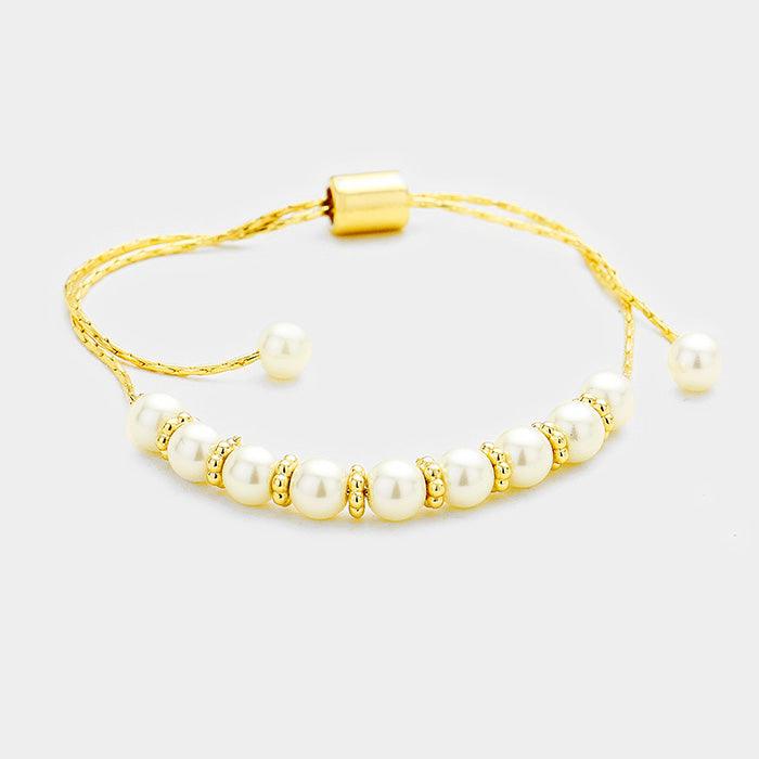 Gold Tiny Pearl Bracelet