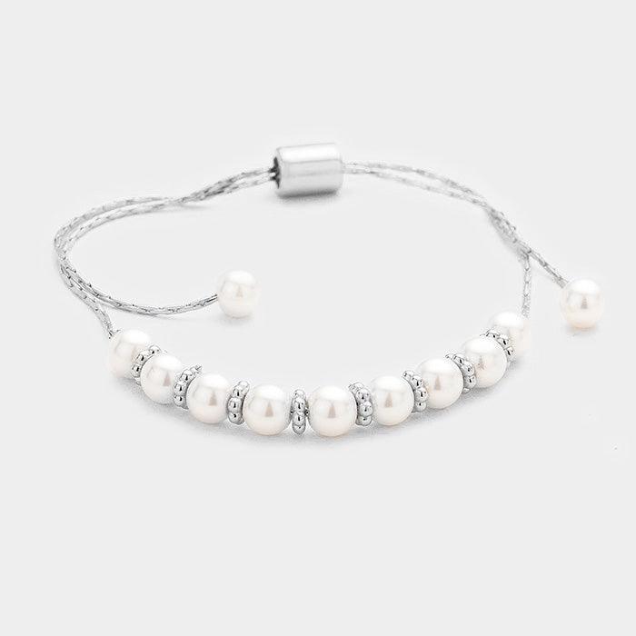 Cream Tiny Pearl Bracelet