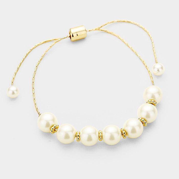 Gold Pearl Cinch Bracelet - Jewelry Store by Erik Rayo