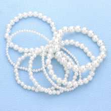 Load image into Gallery viewer, White 7PCS - Pearl Stretch Bracelets
