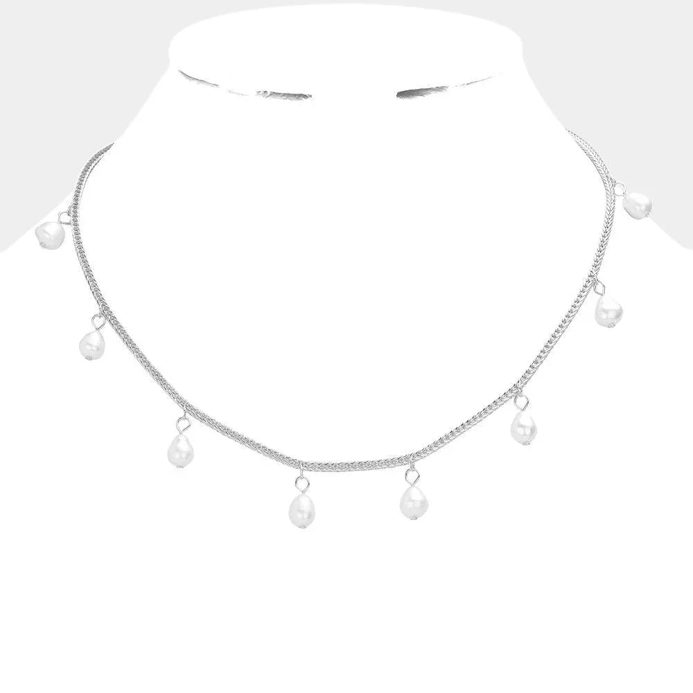 Pearl Station Necklace - Jewelry Store by Erik Rayo