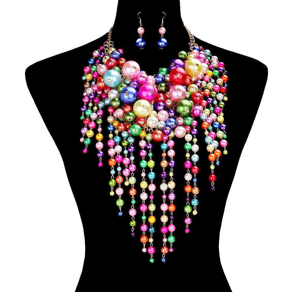 Pearl Cluster Statement Necklace - Jewelry Store by Erik Rayo