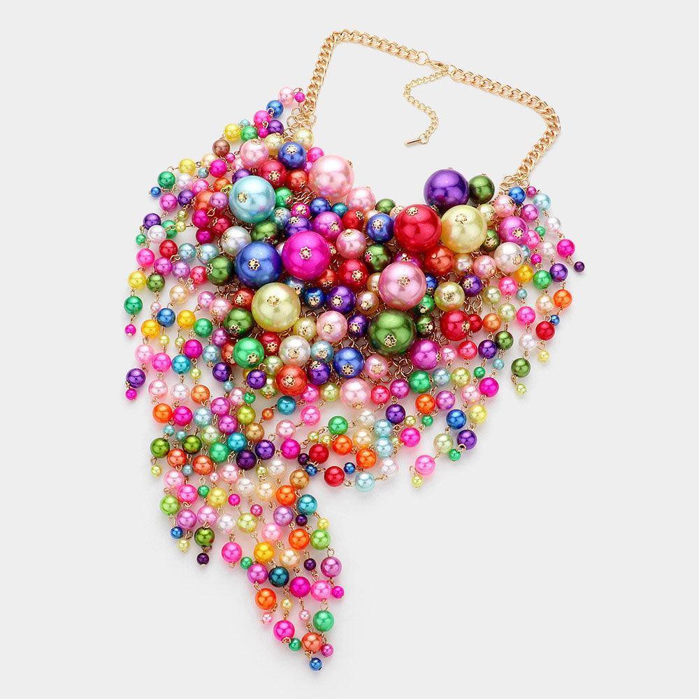 Pearl Cluster Statement Necklace - Jewelry Store by Erik Rayo