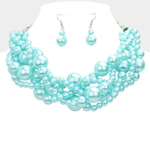 Load image into Gallery viewer, Twisted Multi-Strand Pearl Necklace
