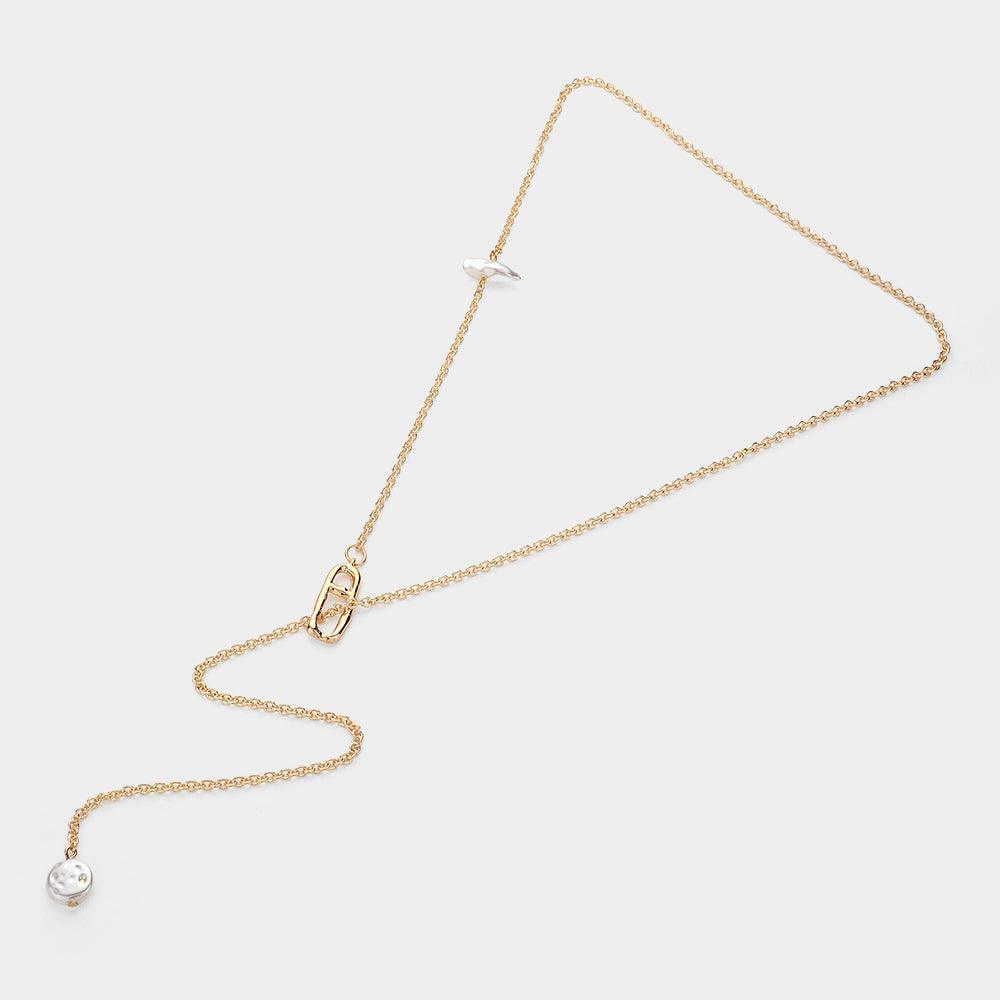 Cream Pear Pointed Necklace - Jewelry Store by Erik Rayo