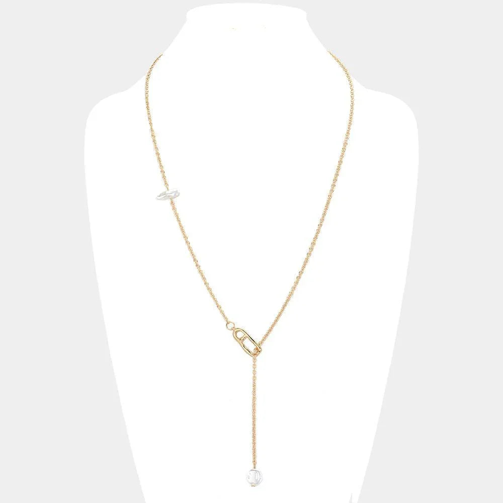 Cream Pear Pointed Necklace - Jewelry Store by Erik Rayo