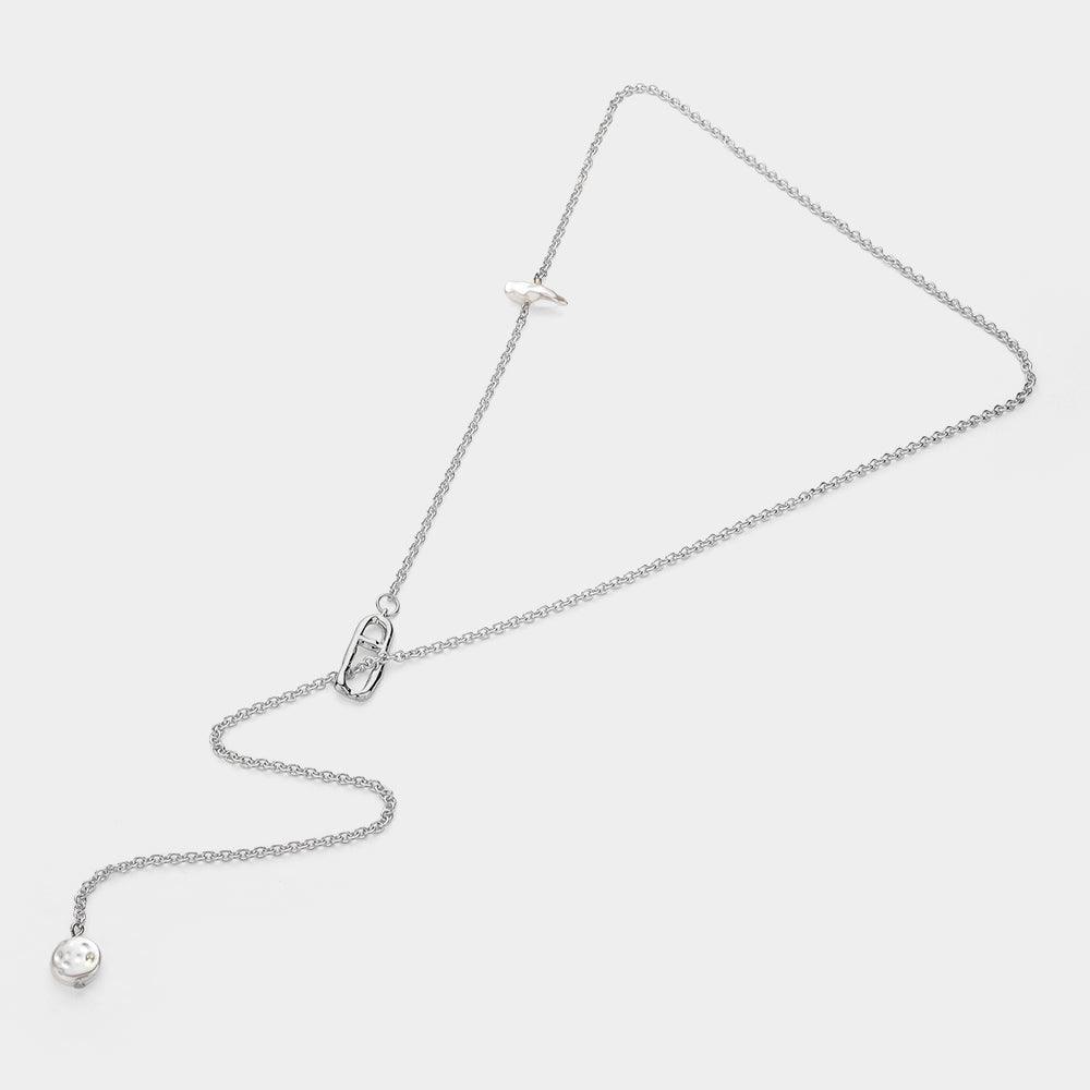 Cream Pear Pointed Necklace - Jewelry Store by Erik Rayo