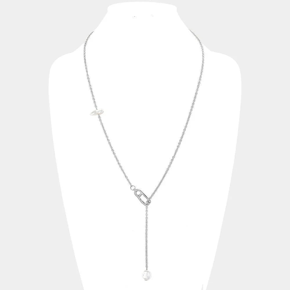 Cream Pear Pointed Necklace - Jewelry Store by Erik Rayo