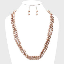 Load image into Gallery viewer, Brown 58&quot; Pearl Long Necklace
