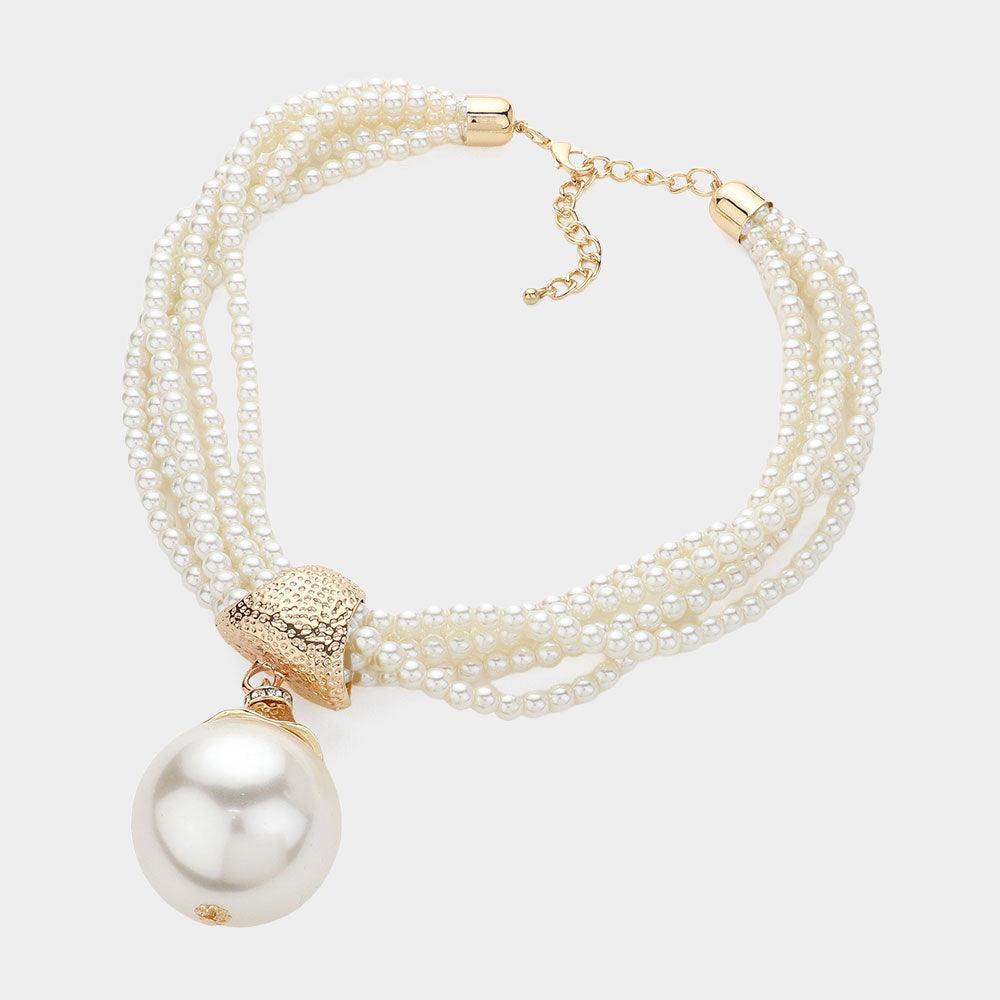 Cream Chunky Pearl Statement Necklace - Jewelry Store by Erik Rayo
