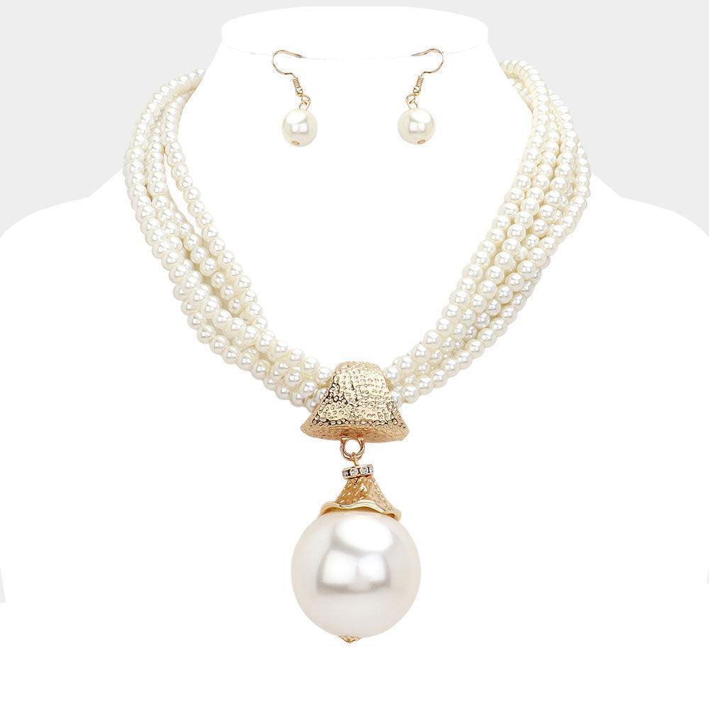 Cream Chunky Pearl Statement Necklace - Jewelry Store by Erik Rayo