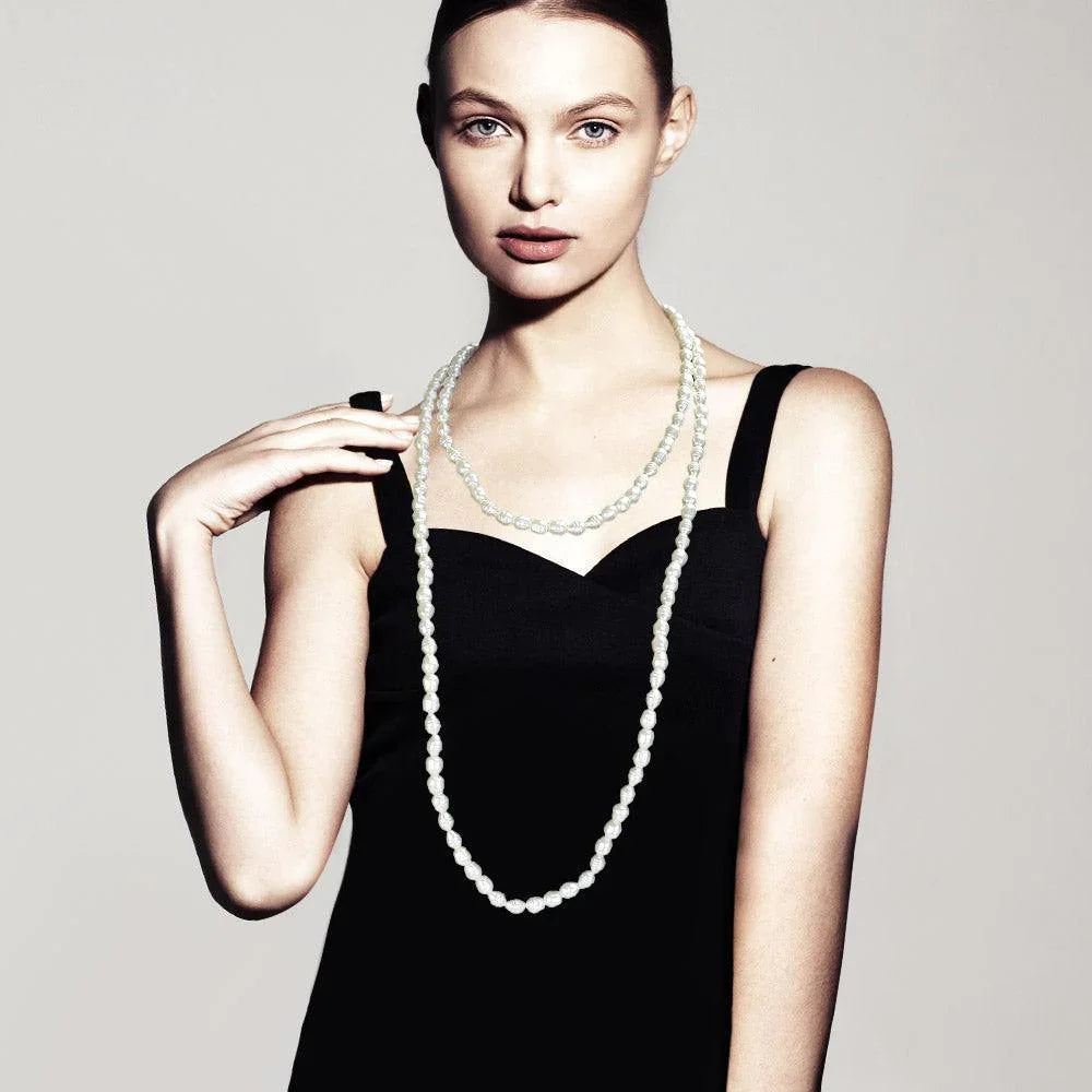Cream Pearl Long Necklace - Jewelry Store by Erik Rayo