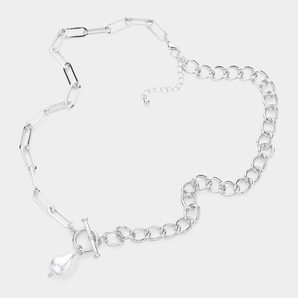 Pearl Pendant Toggle Necklace - Jewelry Store by Erik Rayo