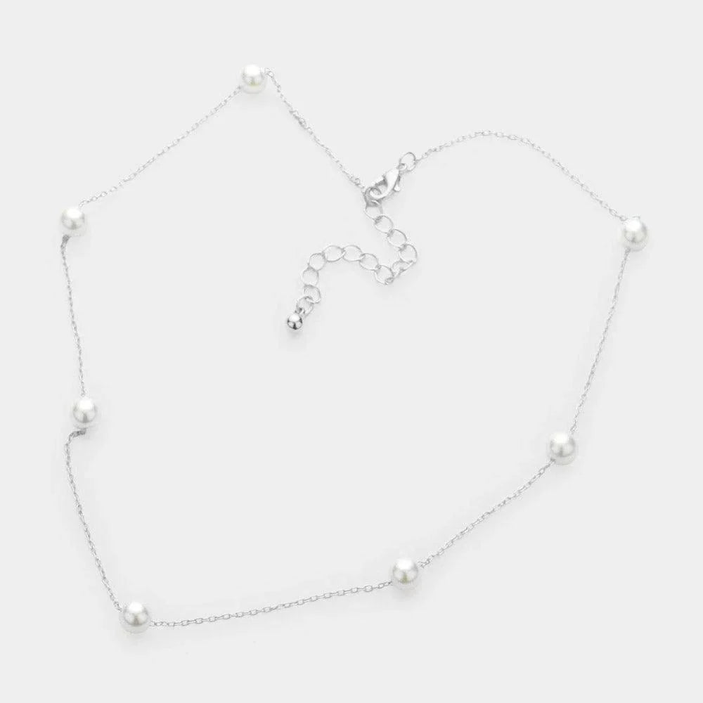Pearl Station Necklace - Jewelry Store by Erik Rayo