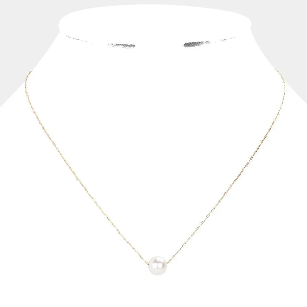 Gold Pearl Pendant Necklace - Jewelry Store by Erik Rayo