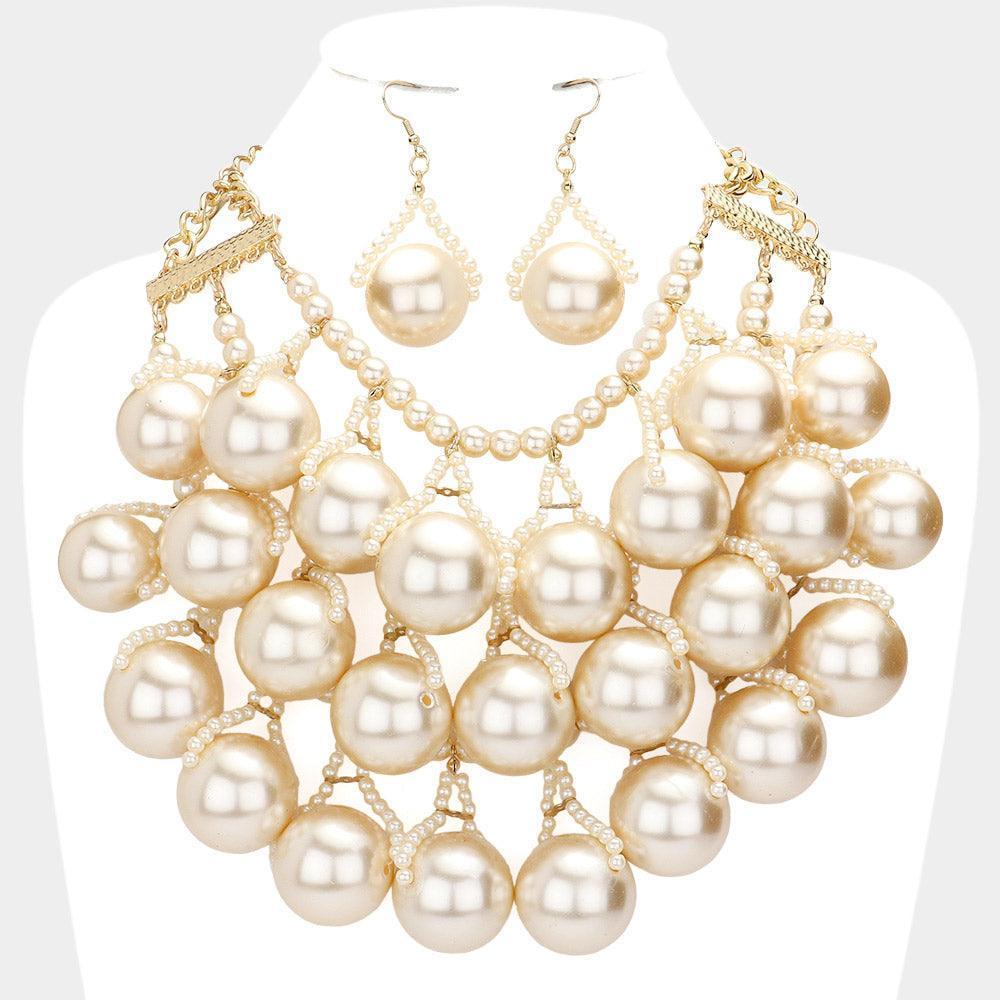 Cream Pearl Statement Necklace - Jewelry Store by Erik Rayo