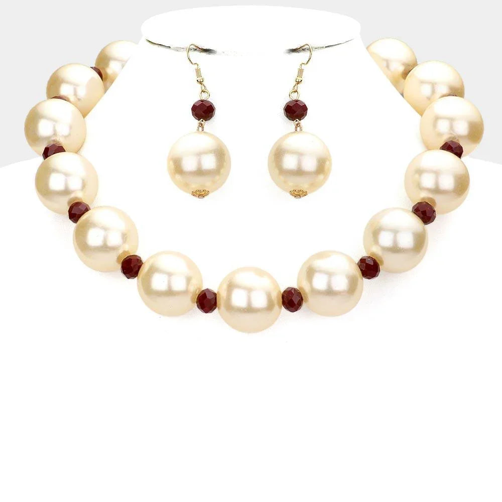 Cream Chunky Pearl Necklace - Jewelry Store by Erik Rayo