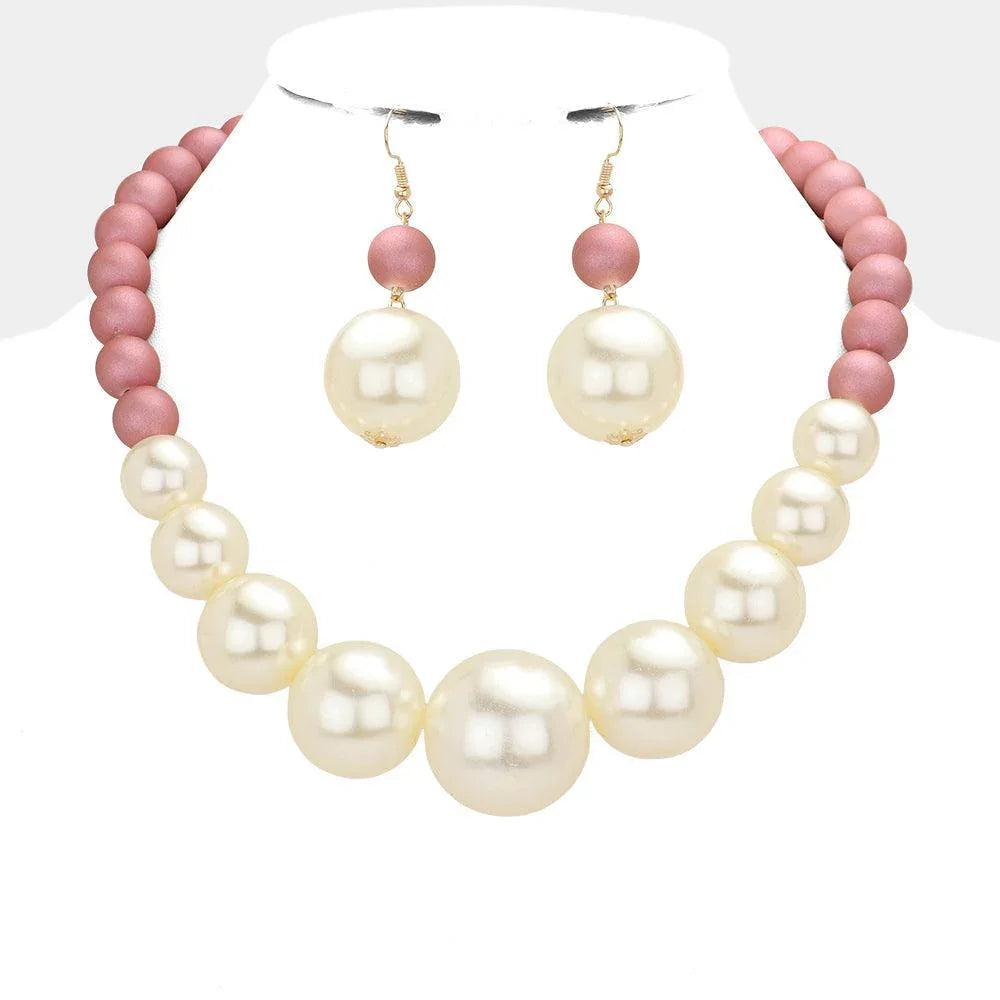 Cream Multi Sized Pearl Necklace - Jewelry Store by Erik Rayo