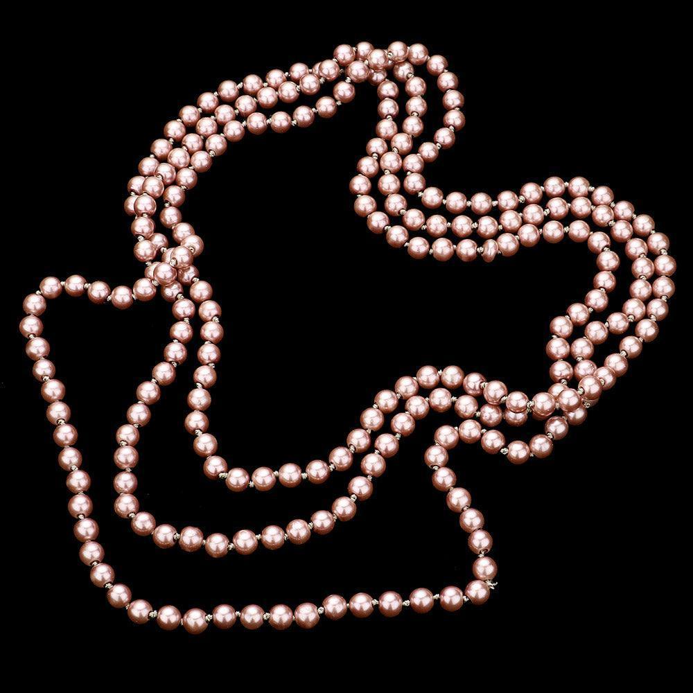 Pink Pearl Long Necklace - Jewelry Store by Erik Rayo