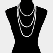 Load image into Gallery viewer, White Pearl Long Necklace
