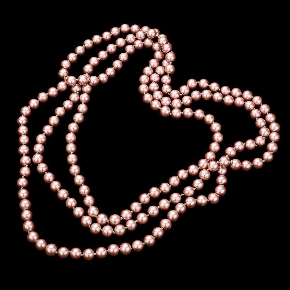Pink Pearl Long Necklace - Jewelry Store by Erik Rayo
