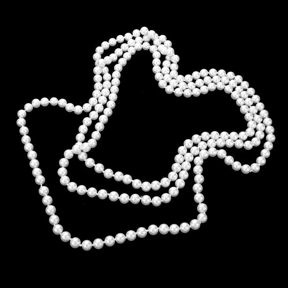White Pearl Long Necklace - Jewelry Store by Erik Rayo