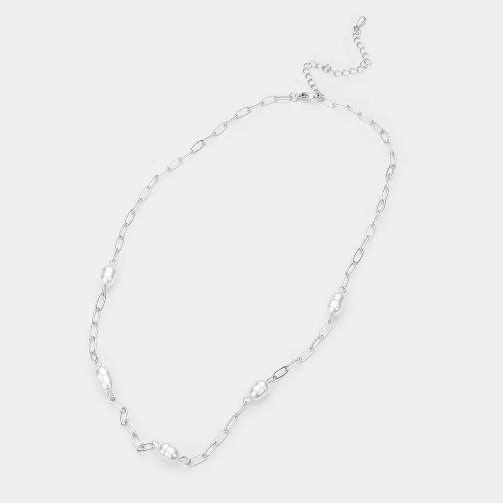 Freshwater Pearl Station Necklace - Jewelry Store by Erik Rayo