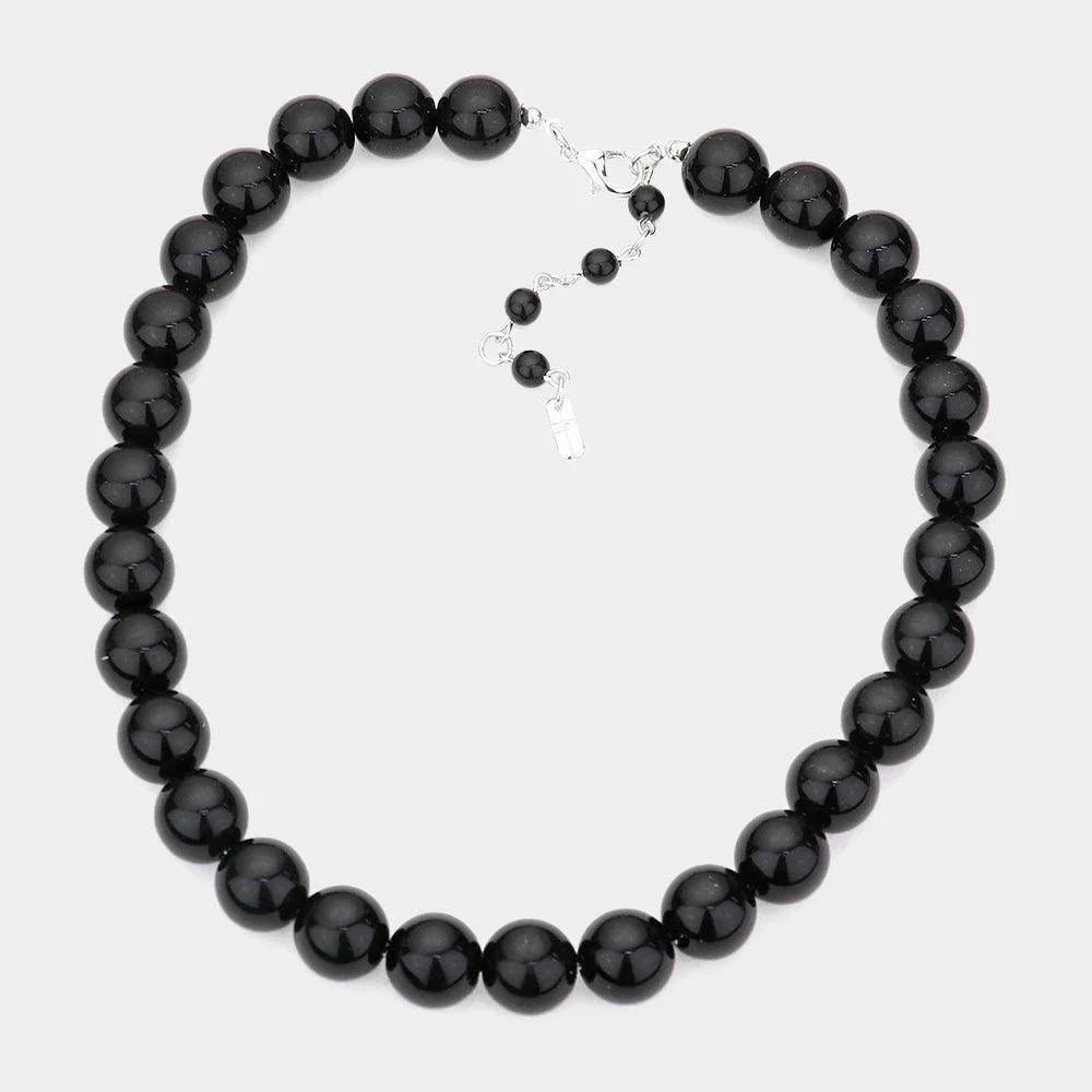 Black 12MM PEARL NECKLACE - Jewelry Store by Erik Rayo