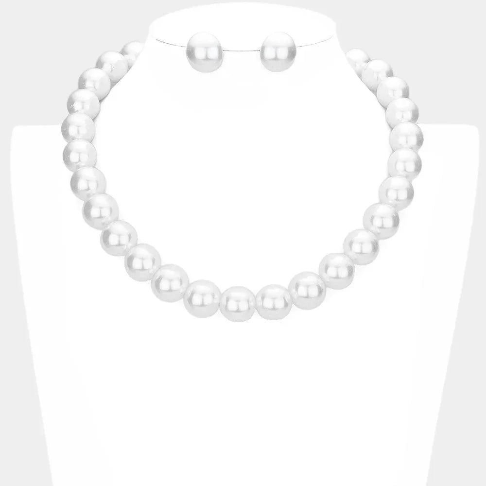 White 12MM PEARL NECKLACE - Jewelry Store by Erik Rayo