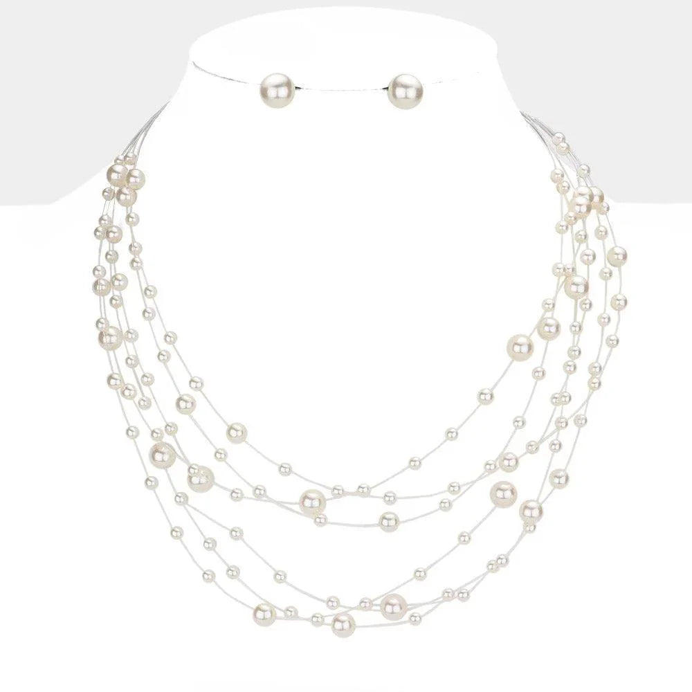 Gold Galactic Pearl Collar Necklace - Jewelry Store by Erik Rayo