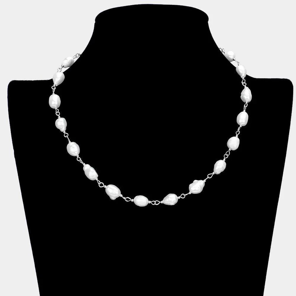 Pearl Link Necklace - Jewelry Store by Erik Rayo