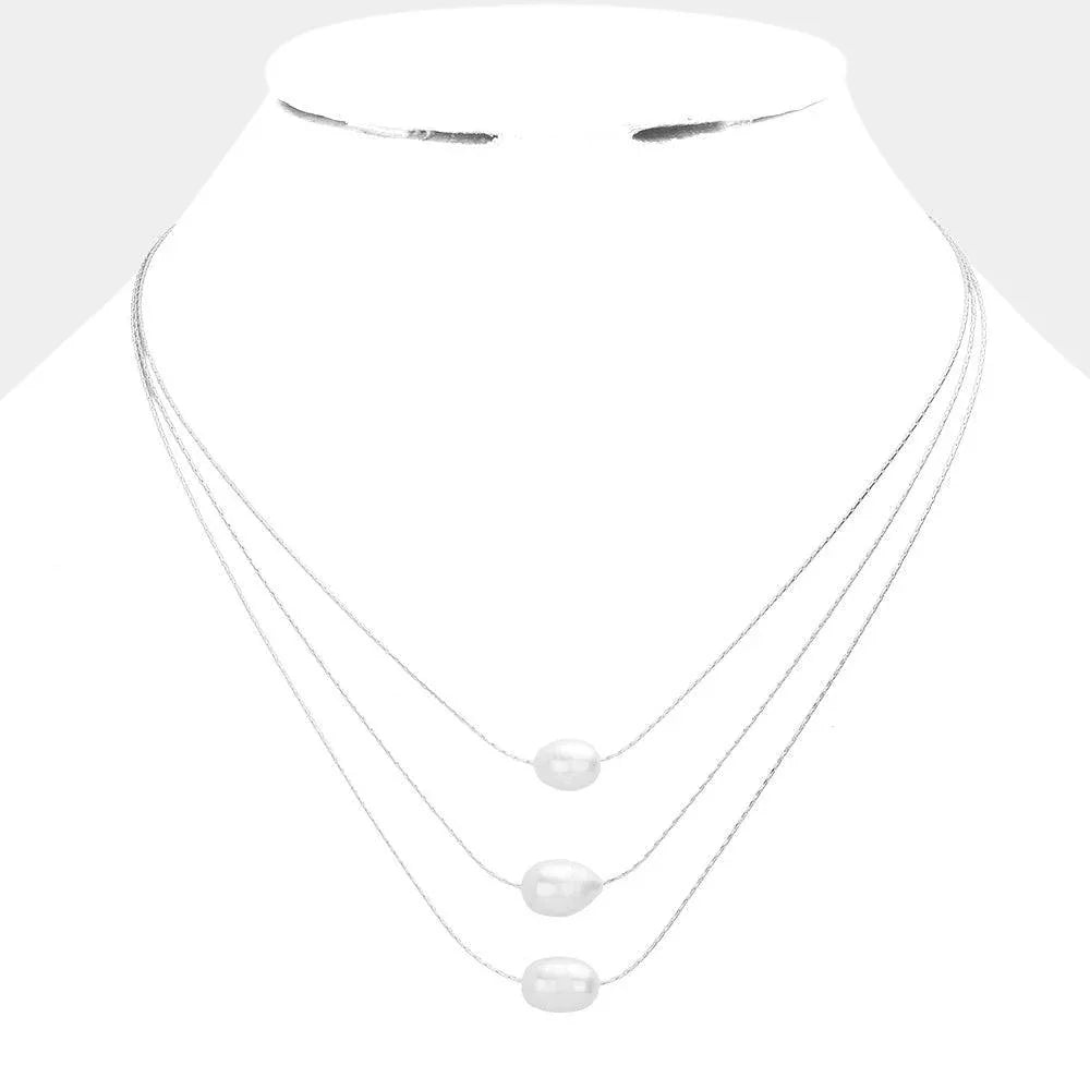 3 Strand Pearl Necklace - Jewelry Store by Erik Rayo