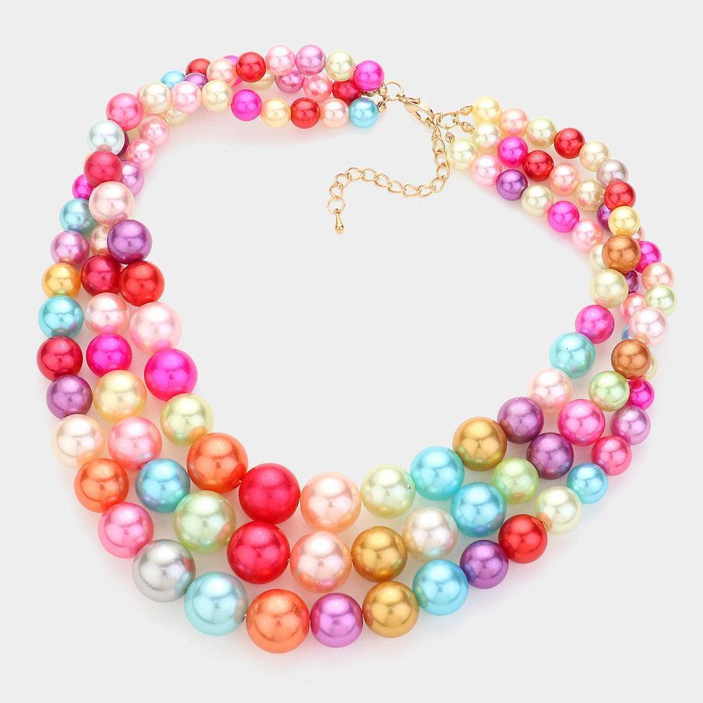 3Row Strand Pearl Necklace - Jewelry Store by Erik Rayo