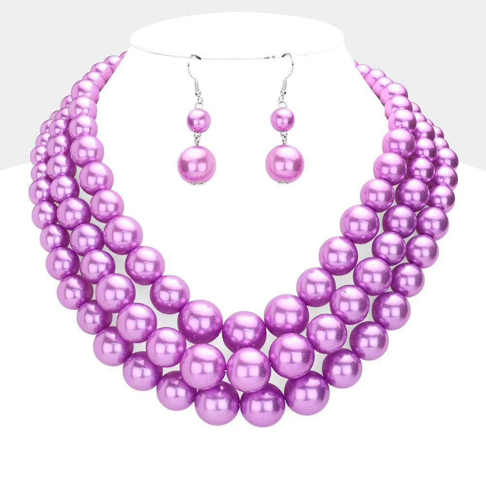 3Row Strand Pearl Necklace - Jewelry Store by Erik Rayo