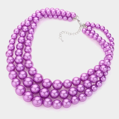 3Row Strand Pearl Necklace - Jewelry Store by Erik Rayo