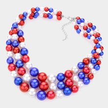 Load image into Gallery viewer, 3Row Strand Pearl Necklace

