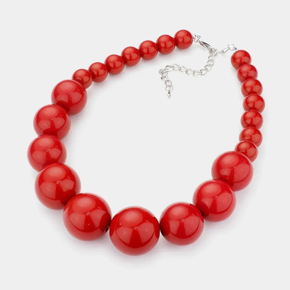 Red Pearl Necklace - Jewelry Store by Erik Rayo