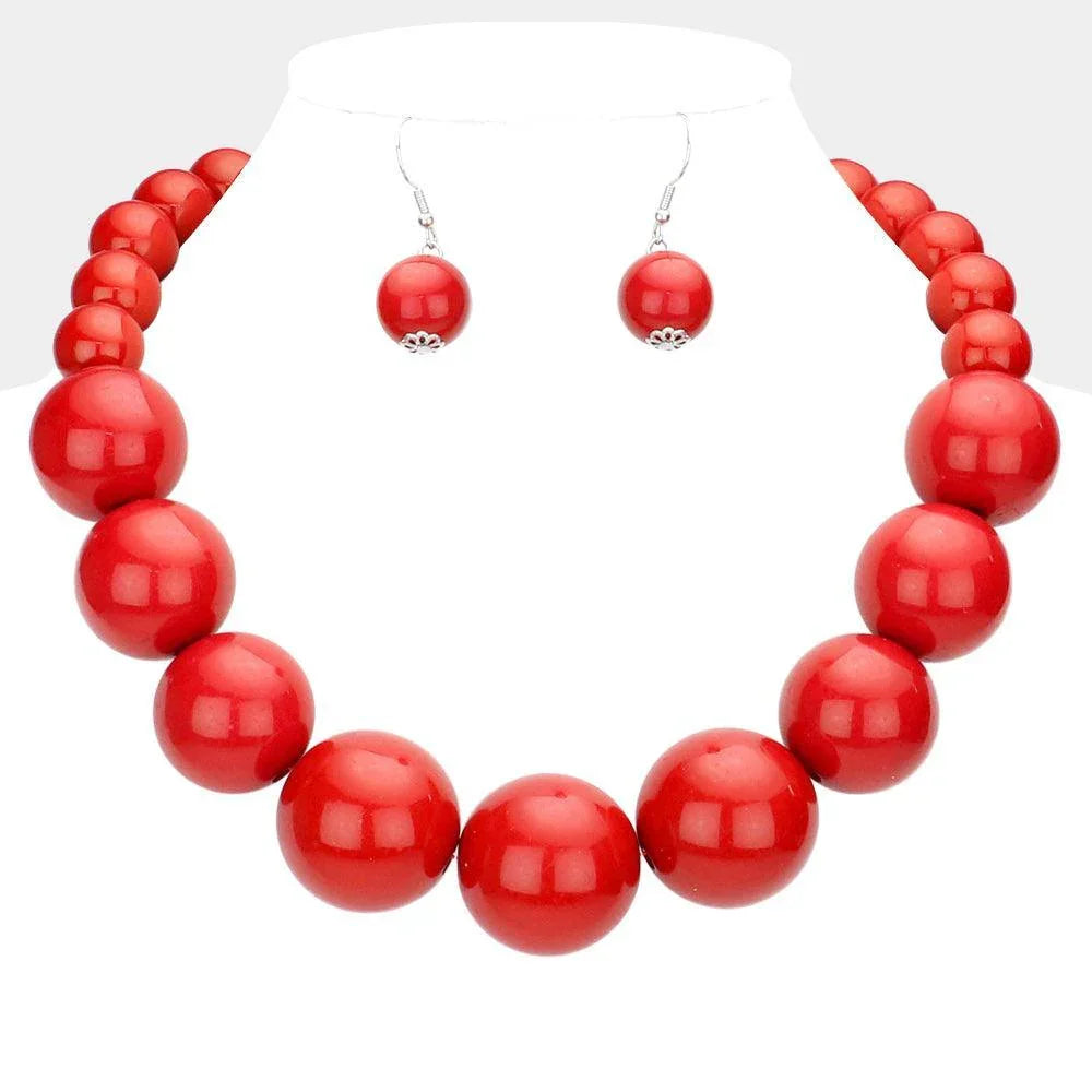 Red Pearl Necklace - Jewelry Store by Erik Rayo