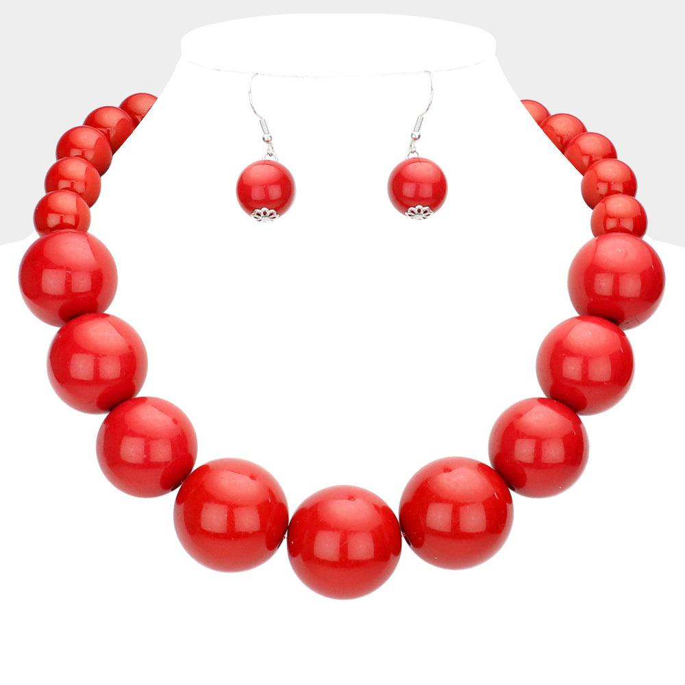 Red Pearl Necklace